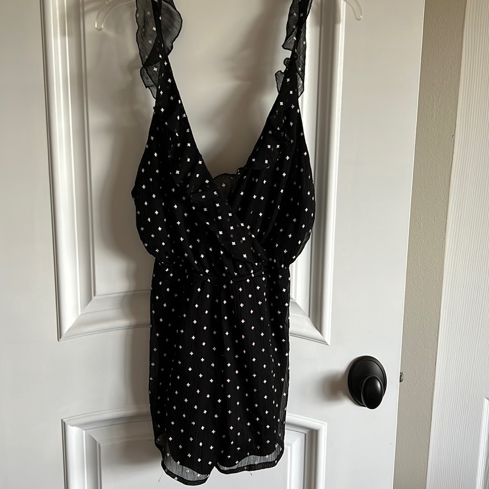 By The Way Aurora Ruffle Romper in Black